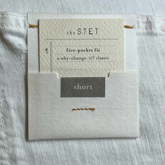 NWT Pilcro The Letterpress Stet 5 Pocket Fit Shorts 28 White Roll Cuff Stretch - Picture 5 of 10